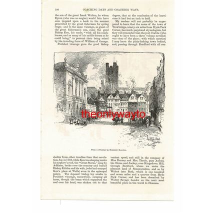 High Street, Bath, 1827, (Horse Casts Shoe On Reverse), Book Illustration, 1887