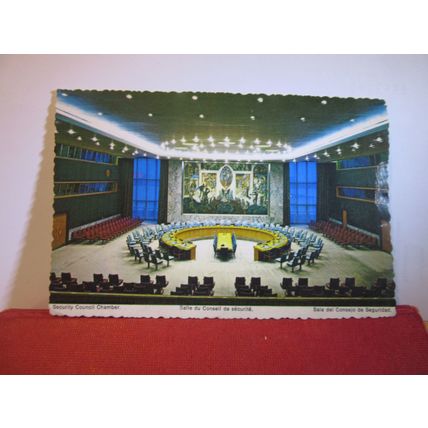 SECURITY COUNCIL, UNITED NATIONS, NEW YORK CITY, USA used postcard 1975 pm =