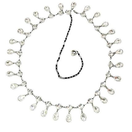 Women Diamante Chain Rhinestone Charm Belt Crystal Tassels Wedding Party Dance