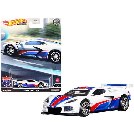 Chevrolet Corvette C8.R Pearl White with Red and Blue Stripes "American Scene...