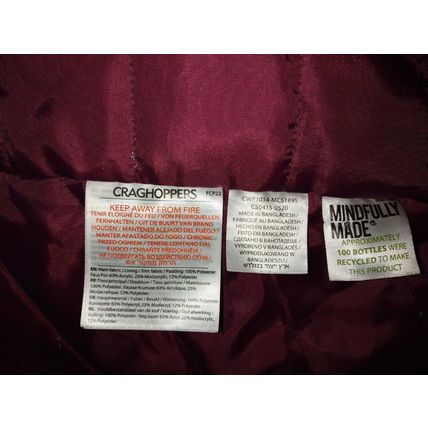 Craghoppers Aquadry Waterproof windproof Outdoors Jacket size 14 burgundy