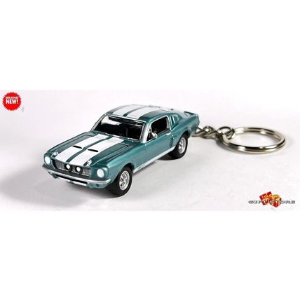 RARE KEYCHAIN BLUE WHITE 67/68 FORD™ SHELBY™ MUSTANG GT500 KR GREAT GIFT