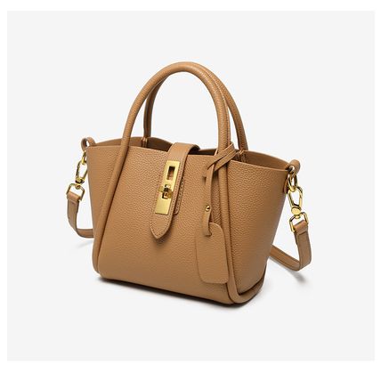Genuine Leather Women's Top-handle Bags Brown