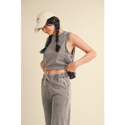 Women's Mineral Wash Sleeveless Top