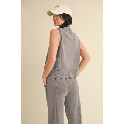 Women's Mineral Wash Sleeveless Top