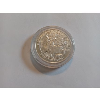 1993 Foxwoods American Elks Wildlife Series Bingo Token .65oz .999 Fine Silver