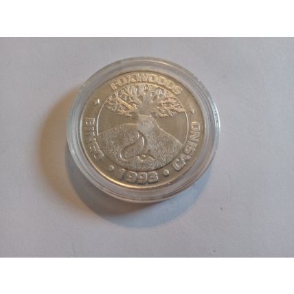 1993 American Wildlife Horses Foxwoods Bingo Casino Token .65ozt. .999 Silver