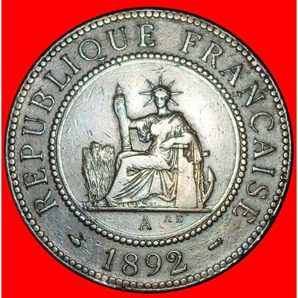 ⰆFRANCE 1885-1894:INDOCHINA LAOS VIETNAM TONKIN★1 CENT 1892★LOW START★NO RESERVE