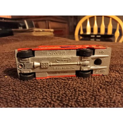 Old Vintage Original Mattel Matchbox Die Cast School Bus 1:95 Scale 1985