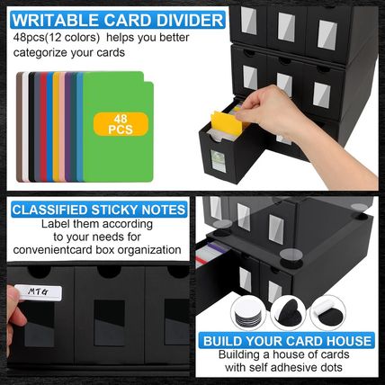 Trading Card Storage Box,15000+ Card Deck Box for MTG Commander, Trading Card Or