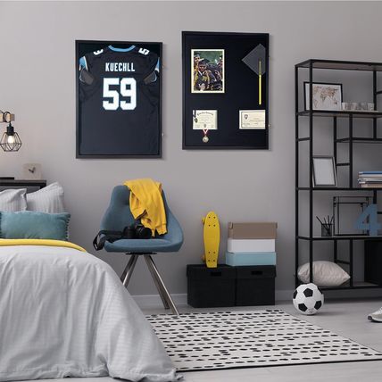 Jersey Wooden Frame Display Case -Shadow Box with 98% UV Protection Acrylic and