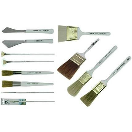 Bob Ross - Landscape Brush Set, Oil Based Painting Tools, 12 Pieces