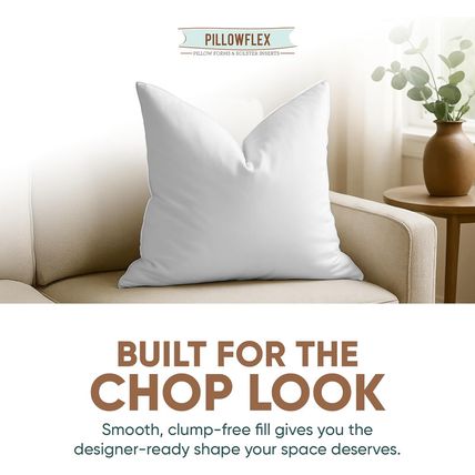 Pillowflex Synthetic down Alternative Pillow Inserts for Shams - Comfy Pillows f