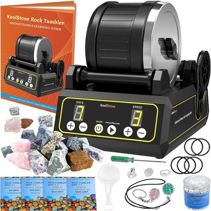 C1 Rock Tumbler Kit - Professional Large 2.5LB Capacity, up to 5X More Noise Can