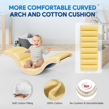 Pikler Triangle Set with Cushion, 9-In-1 Kids Climbing Toys for Toddlers 1-3 Ins