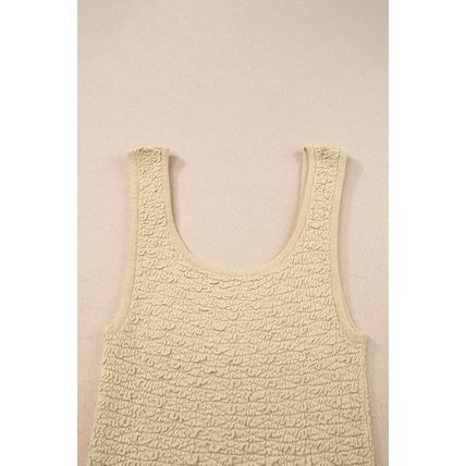 Apricot Textured U Neck Slim Fit Sweater Vest