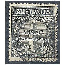 Australia 1935 SG155 1s Black ANZAC Commemorative Fine Used.