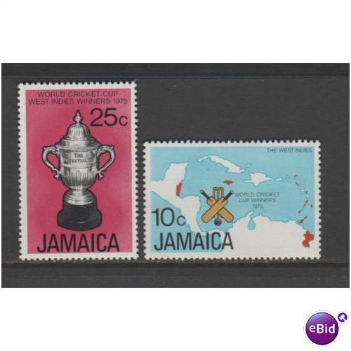 Jamaica 1976 World Cricket Cup Unmounted Mint NHM SG 419-420 Sc 414-415