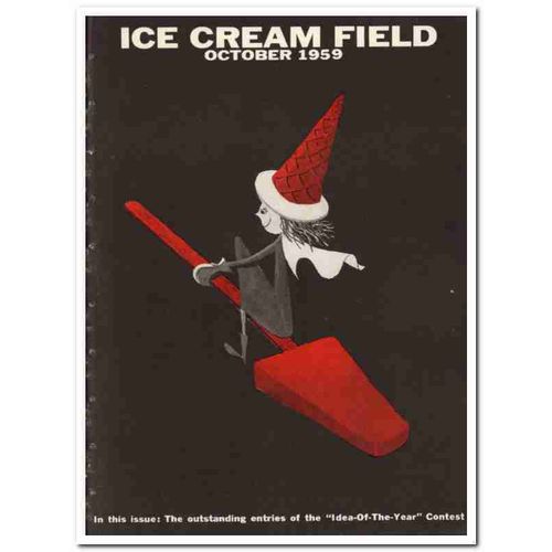 ice cream field 1959 october magazine cover vintage print