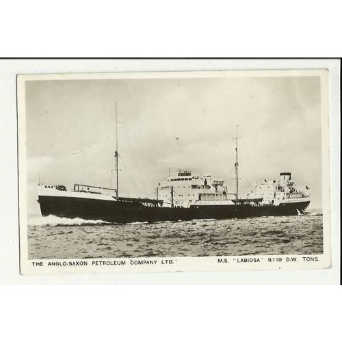 Anglo-Saxon Petroleum Co. MV LABIOSA Company Postcard