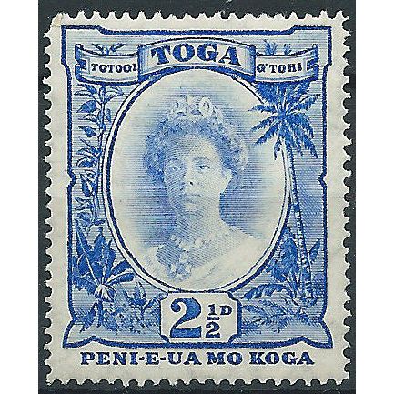 Tonga 1934 SG59 2 1/2d Bright Ultramarine Mounted Mint..