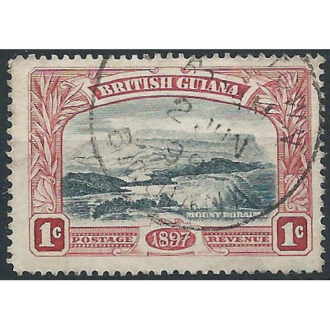 British Guiana 1898 SG216 1c Blue-Black & Carmine-Red Fine Used ..