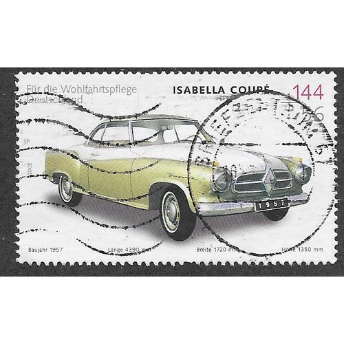 GER 2002 144c +56 'CARS - BORGWARD ISABELLA COUPE' FINE USED (EBID 54-134)
