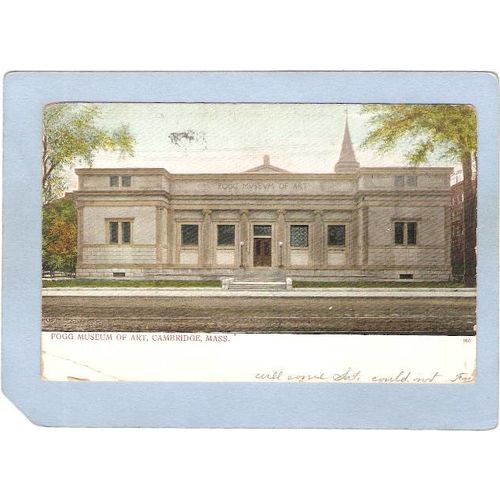 MA Cambridge Fogg Museum Of Art Street Scene w/Trolley Tracks ma_box1~301