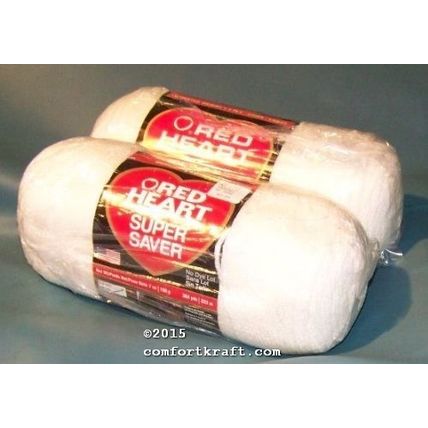Red Heart Super Saver Soft White 316 Worsted Weight Yarn