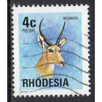 Rhodesia 1974 Antelopes, Flowers and Butterflies - Southern Reedbuck 4c Used