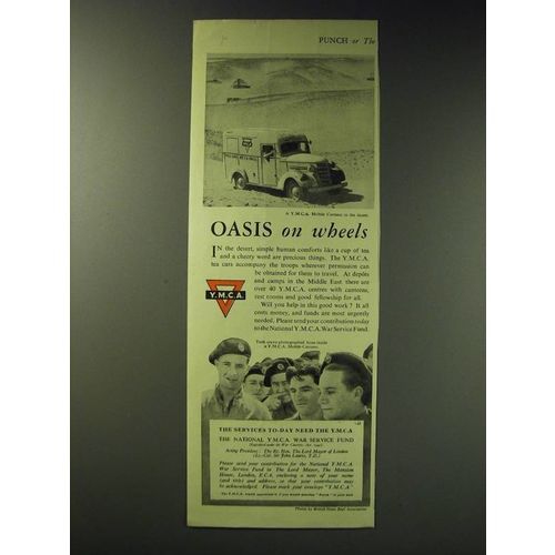 1942 Y.M.C.A. Young Men's Christian Association Ad - Oasis on wheels