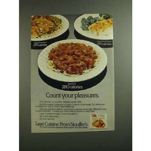 1984 Stouffer's Lean Cuisine Entrees Ad - Pleasures