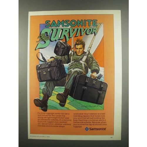 1984 Samsonite Kicks Luggage Ad, George I. Parrish, Jr.