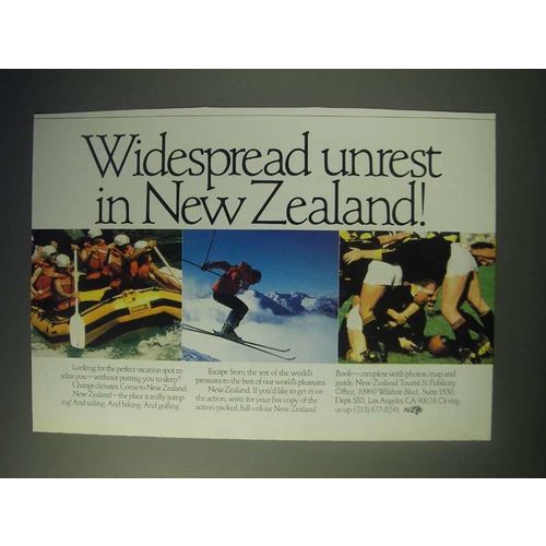 1989 New Zealand Tourism Ad - Widespread unrest in New Zealand