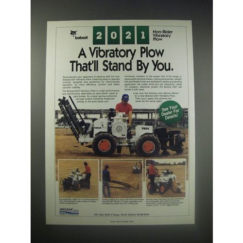 1990 Melroe Bobcat 2021 Vibratory Plow Ad - that'll stand by you