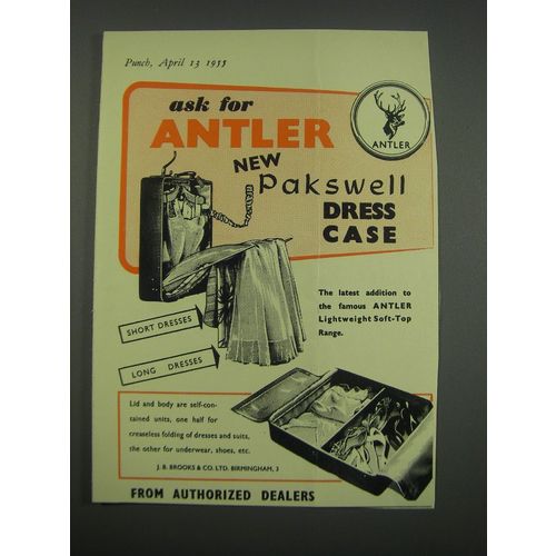 1955 Antler Pakswell Dress Case Ad - Ask for Antler new Packswell Dress Case
