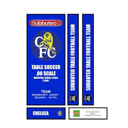 Tabletop Football Subbuteo Box Label Chelsea (ENG) 1997