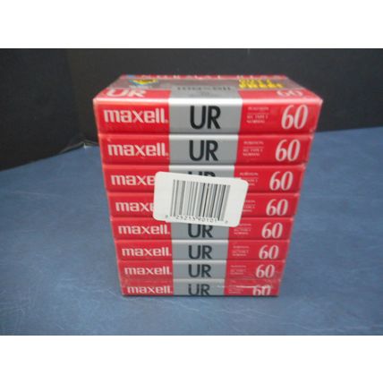 Lot Of 8 Blank Maxell Audio Cassette Tapes UR 60