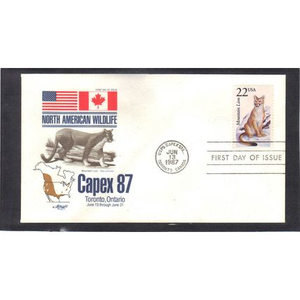 FDC Artmaster 2292 22c Mountain Lion (Cachet-U/A) CV40506