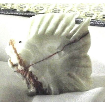 Vintage Stunning Onyx Fish Figurine Paperweight Collectable RARE