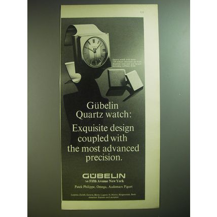 1974 Gubelin Quartz Watch Advertisement - Exquisite design