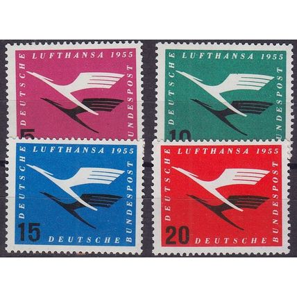 GERMANY BUND [1955] MiNr 0205-08 ( **/mnh ) Flugzeuge