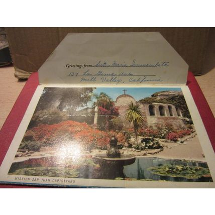 THE CALIFORNIA MISSIONS, CALIFORNIA, used vintage lettercard 12 views