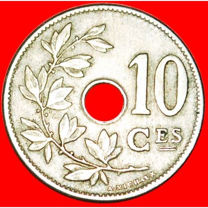 FRENCH LEGEND:BELGIUM★10 CENTIMES 1905★LEOPOLD II 1865-1909★LOW START★NO RESERVE