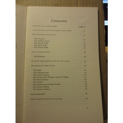LACOCK ABBEY Wiltshire... guide book 1974 28 pages National Trust + leaflet #