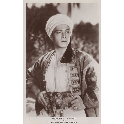 Rudolph Valentino The Son Of The Sheikh Real Photo Postcard