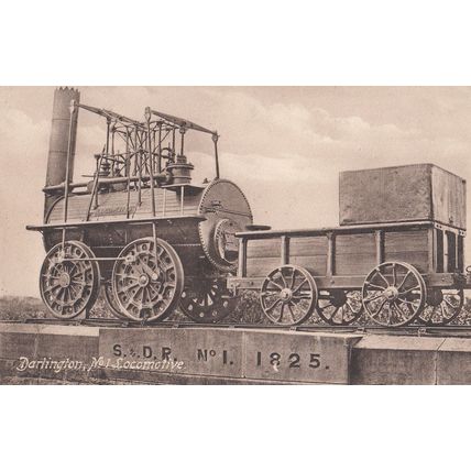 Darlington Locomotive Number 1 Victorian 1825 Train Old Postcard