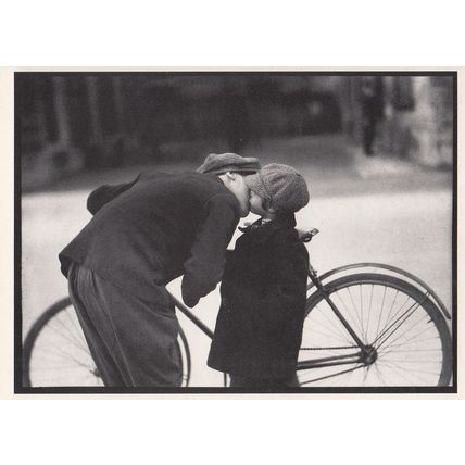 Zurich Swiss 1930s Bicycle Kissing Real Photo Postcard