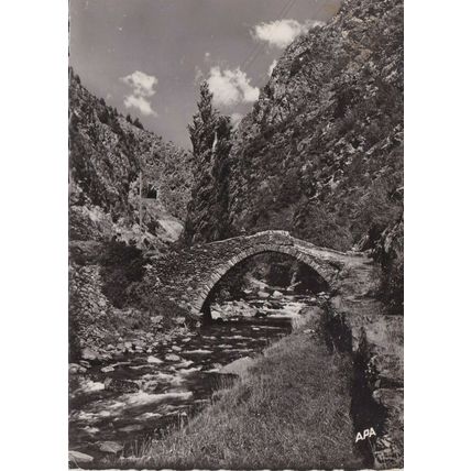 Pont de San Antoni Andorra Real Photograph postcard posted 1954 VGC