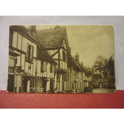 HIGH STREET, LACOCK, WILTSHIRE unused antique postcard Wilkinson of Trowbridge =